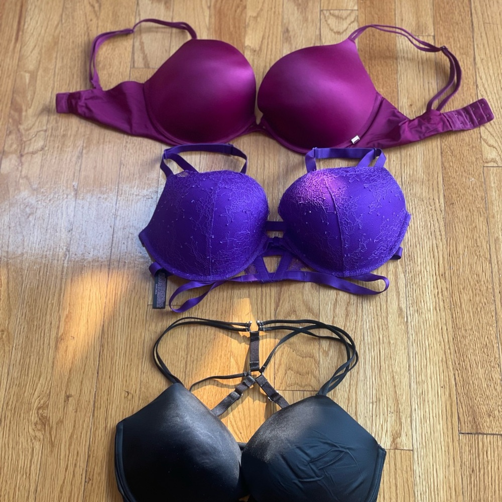Victoria's Secret Bra Set - Burgundy, Purple, Black